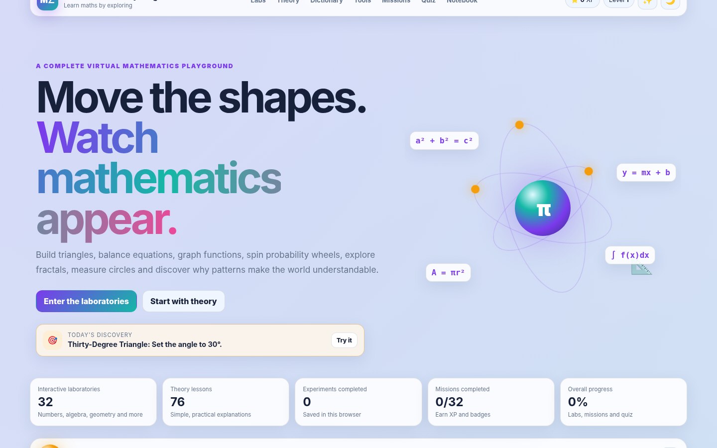Maths and Geometry Forge interactive learning platform